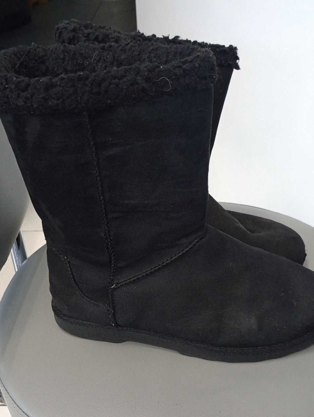 SO Black Fleece-Lined Winter & Rain Boots